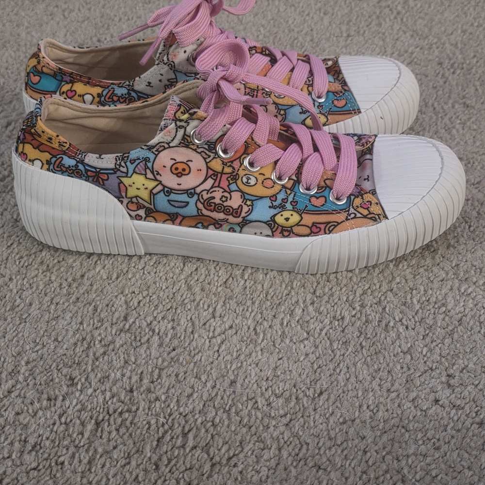 Colorful Cartoon Womens Sneakers